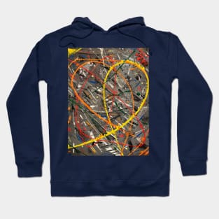 Dark emotions acrylic abstract artwork Hoodie